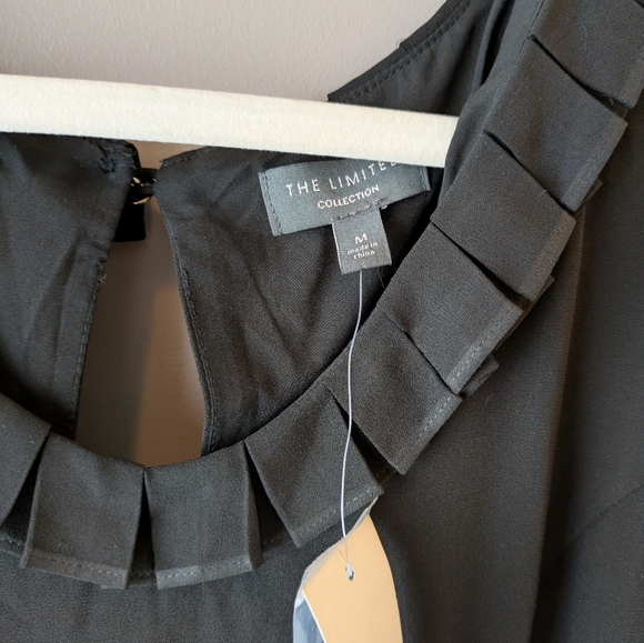 The Limited Collection Black Chiffon Dress sz M NWT - Picture 4 of 15